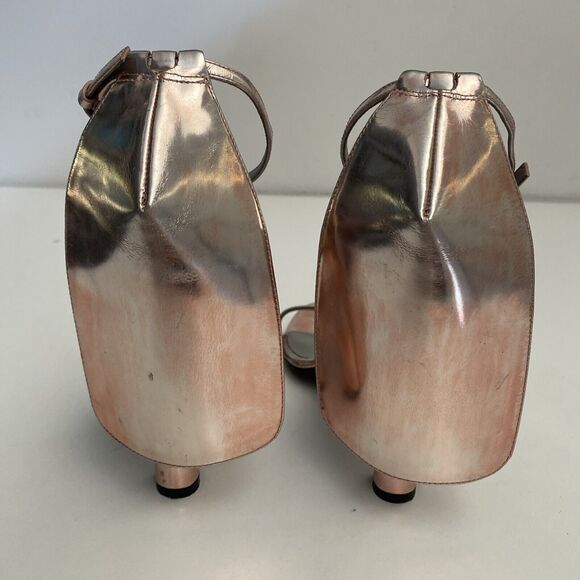 Alexander Wang Fabiana Sandal Pink Metallic Open Toe Ankle Strap Cape 37… - Picture 7 of 15